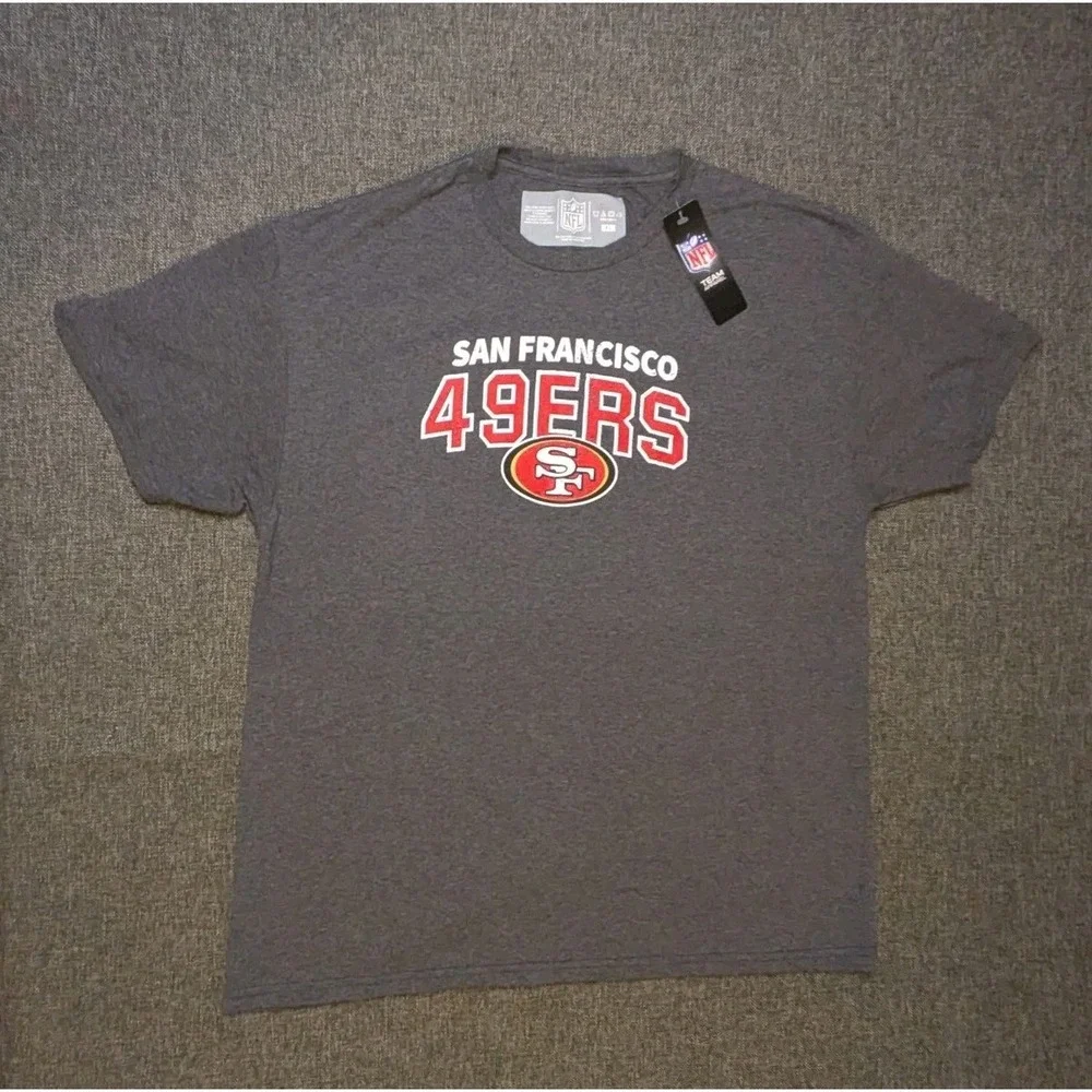 San Francisco 49ers NFL Team Apparel Shirt Mens XL Gray Football Tee NWT Cotton